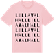 Pink Cotton t-shirt med Lilla Valhall ordlek t-shirt