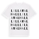 White t-shirt med Lilla Valhall ordlek t-shirt