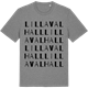Mid Heather Gray t-shirt med Lilla Valhall ordlek t-shirt