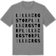 Mid Heather Gray t-shirt med Lillbergstorp ordlek t-shirt