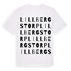 Lillbergstorp ordlek t-shirt – ekologisk bomull t-shirt från Pinshirt