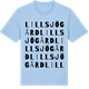 Blue Soul t-shirt med Lillsjö gård ordlek t-shirt