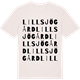 Vintage White t-shirt med Lillsjö gård ordlek t-shirt