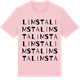 Pink Cotton t-shirt med Limsta ordlek t-shirt