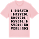 Pink Cotton t-shirt med Lindsved ordlek t-shirt