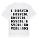 White t-shirt med Lindsved ordlek t-shirt
