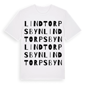 Lindtorpsbyn ordlek t-shirt – ekologisk bomull t-shirt från Pinshirt
