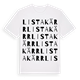 White t-shirt med Listakärr ordlek t-shirt