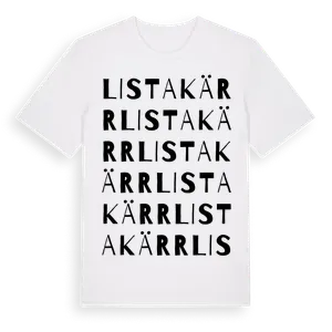 Listakärr ordlek t-shirt – ekologisk bomull t-shirt från Pinshirt