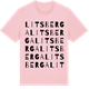 Pink Cotton t-shirt med Litsberga ordlek t-shirt