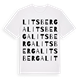White t-shirt med Litsberga ordlek t-shirt