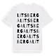 White t-shirt med Litsberga ordlek t-shirt