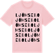 Pink Cotton t-shirt med Ljömsebo ordlek t-shirt