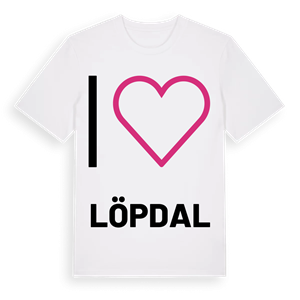 Jag älskar Löpdal t-shirt stort tryck – ekologisk bomull t-shirt från Pinshirt