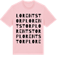 Pink Cotton t-shirt med Lorentstorp ordlek t-shirt