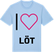 Blue Soul t-shirt med Jag älskar Löt t-shirt stort tryck