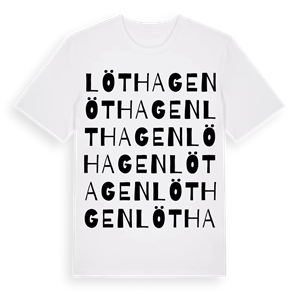 Löthagen ordlek t-shirt – ekologisk bomull t-shirt från Pinshirt