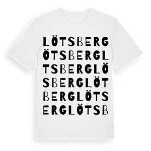 Lötsberg ordlek t-shirt – ekologisk bomull t-shirt från Pinshirt