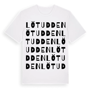 Lötudden ordlek t-shirt – ekologisk bomull t-shirt från Pinshirt