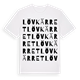 White t-shirt med Lövkärret ordlek t-shirt