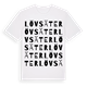 White t-shirt med Lövsäter ordlek t-shirt