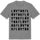 Mid Heather Gray t-shirt med Lövtorp ordlek t-shirt