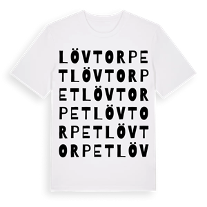 Lövtorpet ordlek t-shirt – ekologisk bomull t-shirt från Pinshirt