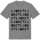 Mid Heather Gray t-shirt med Lugnet ordlek t-shirt
