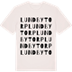 Vintage White t-shirt med Lundbytorp ordlek t-shirt