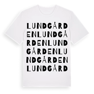 Lundgården ordlek t-shirt – ekologisk bomull t-shirt från Pinshirt