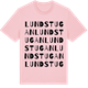 Pink Cotton t-shirt med Lundstugan ordlek t-shirt