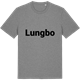 Mid Heather Gray t-shirt med Lungbo fetstil t-shirt