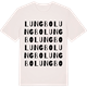 Vintage White t-shirt med Lungbo ordlek t-shirt