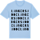 Blue Soul t-shirt med Lungers udde ordlek t-shirt