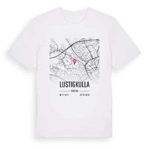 Lustigkulla karta t-shirt – ekologisk bomull t-shirt från Pinshirt