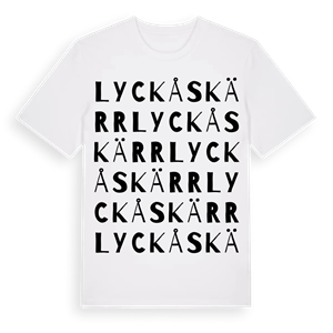 Lyckåskärr ordlek t-shirt – ekologisk bomull t-shirt från Pinshirt