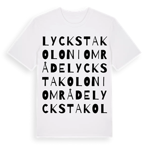 Lycksta Koloniområde ordlek t-shirt – ekologisk bomull t-shirt från Pinshirt