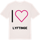 Vintage White t-shirt med Jag älskar Lyftinge t-shirt stort tryck