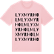 Pink Cotton t-shirt med Lyxmyrholm ordlek t-shirt