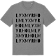 Mid Heather Gray t-shirt med Lyxmyrholm ordlek t-shirt