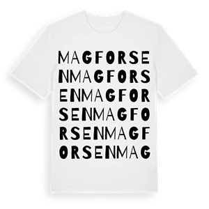Magforsen ordlek t-shirt – ekologisk bomull t-shirt från Pinshirt