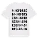 White t-shirt med Magforsen ordlek t-shirt