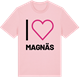 Pink Cotton t-shirt med Jag älskar Magnäs t-shirt stort tryck