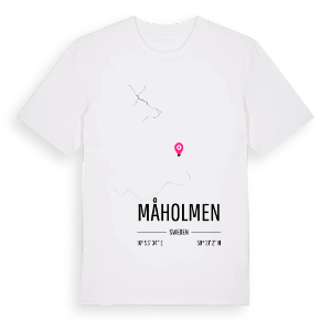 Måholmen karta t-shirt – ekologisk bomull t-shirt från Pinshirt