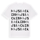 White t-shirt med Majsbacken ordlek t-shirt