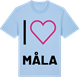 Blue Soul t-shirt med Jag älskar Måla t-shirt stort tryck