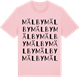Pink Cotton t-shirt med Mälby ordlek t-shirt