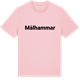 Pink Cotton t-shirt med Målhammar fetstil t-shirt