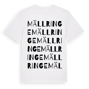 Mällringe ordlek t-shirt – ekologisk bomull t-shirt från Pinshirt