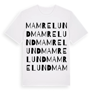 Mamrelund ordlek t-shirt – ekologisk bomull t-shirt från Pinshirt